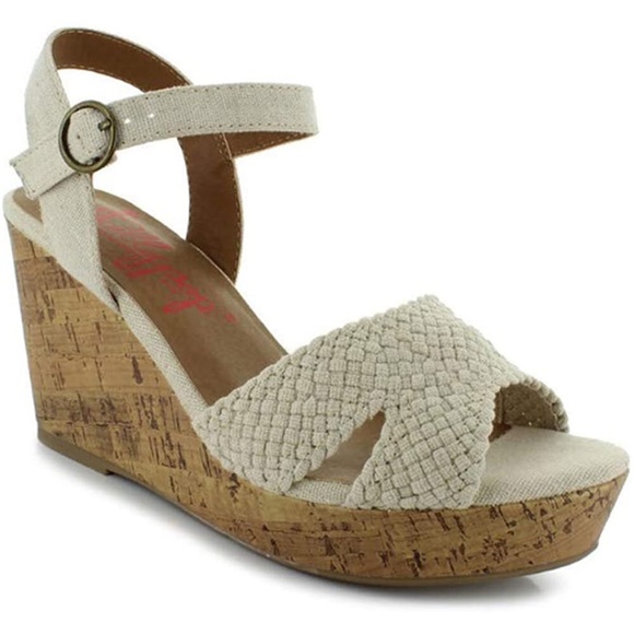 Jellypop Shoes - Jellypop Gracey Cork Wedge Sandals | Size 6